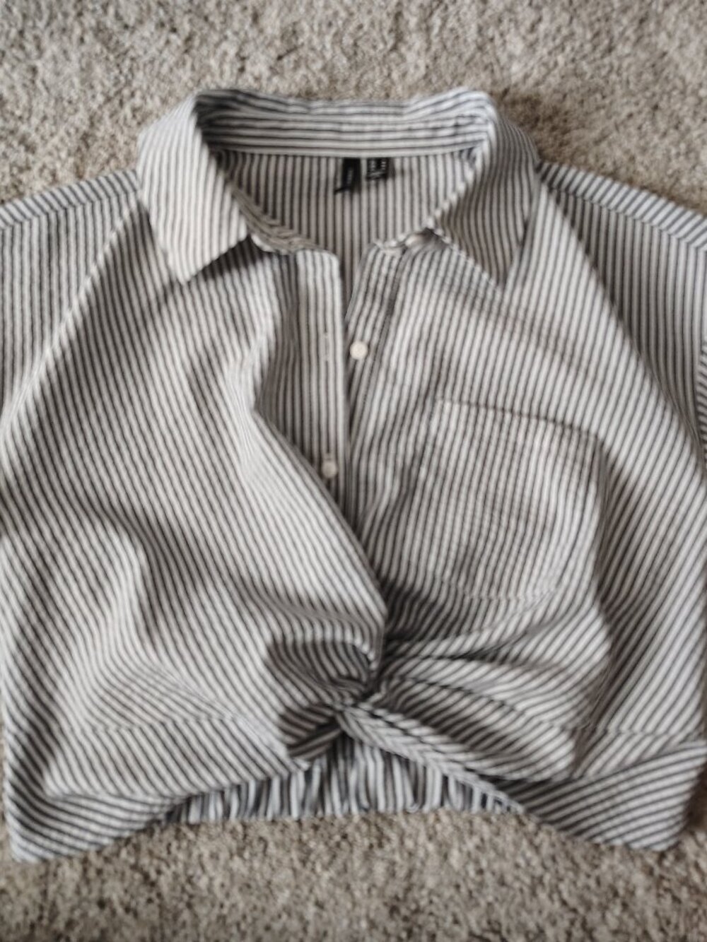 Vero Moda Striped Twist Crop Top in size M